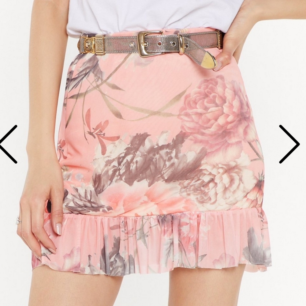 NWT Nasty Gal Floral Mini Skirt